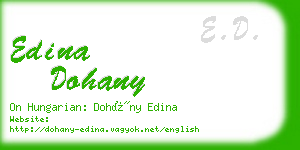 edina dohany business card